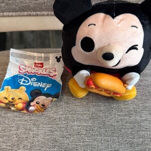 Disney Mickey Mouse Plush with Hot Dog
